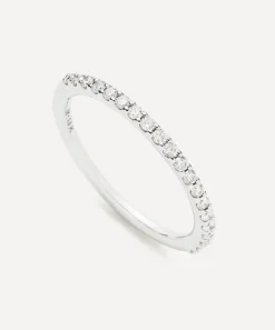 Missoma Rings|Rings^14ct White Gold Fine Slim Half Eternity Ring