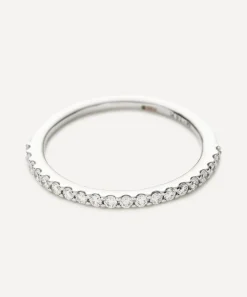 Missoma Rings|Rings^14ct White Gold Fine Slim Half Eternity Ring