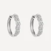 Astley Clarke Earrings^14ct White Gold Interstellar Medium Diamond Hoop Earrings