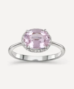 Dinny Hall Rings^18ct White Gold Mia Pink Sapphire and Diamond Ring