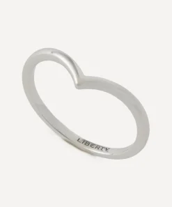 Liberty Rings|Rings^9ct White Gold Rainbow V Plain Ring