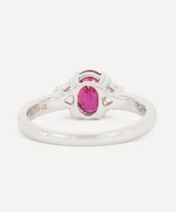 Kojis Rings|Rings^18ct White Gold Ruby and Diamond Trilogy Ring
