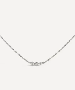Dinny Hall Necklaces^9ct White Gold Shuga Created Diamond Tapering Scoop Necklace