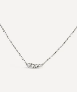 Dinny Hall Necklaces^9ct White Gold Shuga Created Diamond Tapering Scoop Necklace