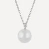 Dinny Hall Necklaces^14ct White Gold Shuga Pearl and Diamond Pendant Necklace
