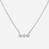 Dinny Hall Necklaces^9ct White Gold Shuga Three Stone Diamond Bar Necklace