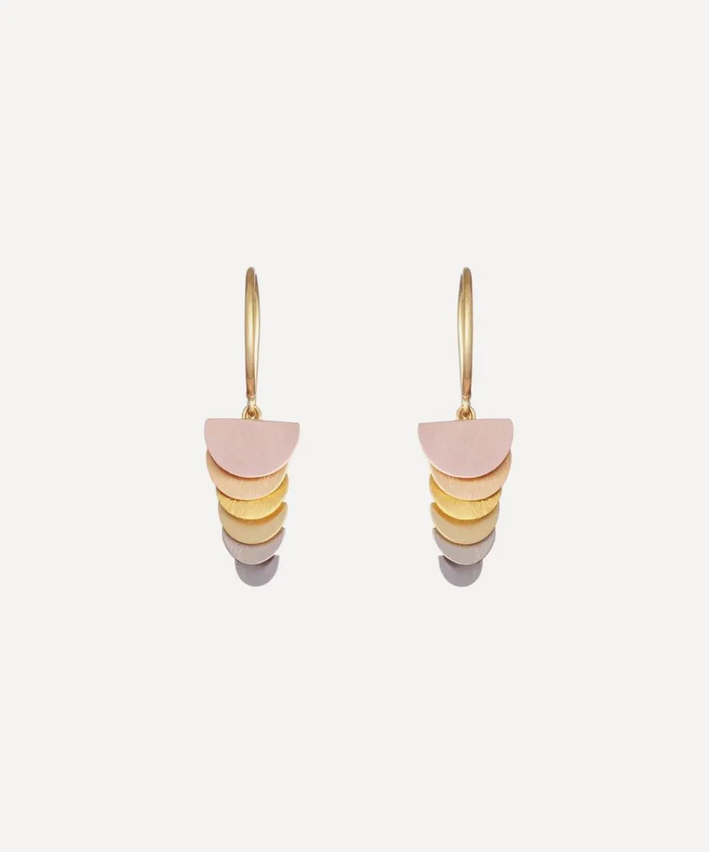 Sia Taylor Earrings|Earrings^18ct-24ct Gold Tiny Sunrise Drop Earrings