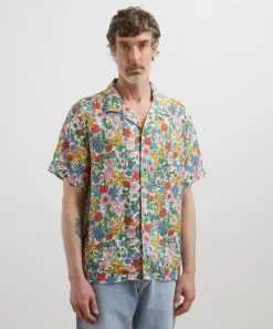 Liberty Shirts^Cuban Collar Hemp Shirt in Clarabell