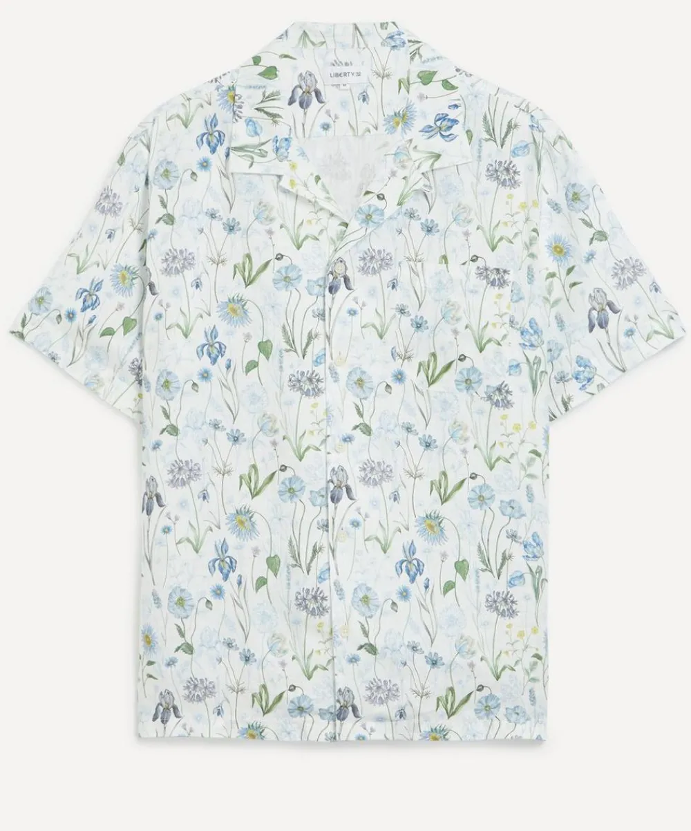 Liberty Shirts^Cuban Collar Hemp Shirt in Meadow Muse