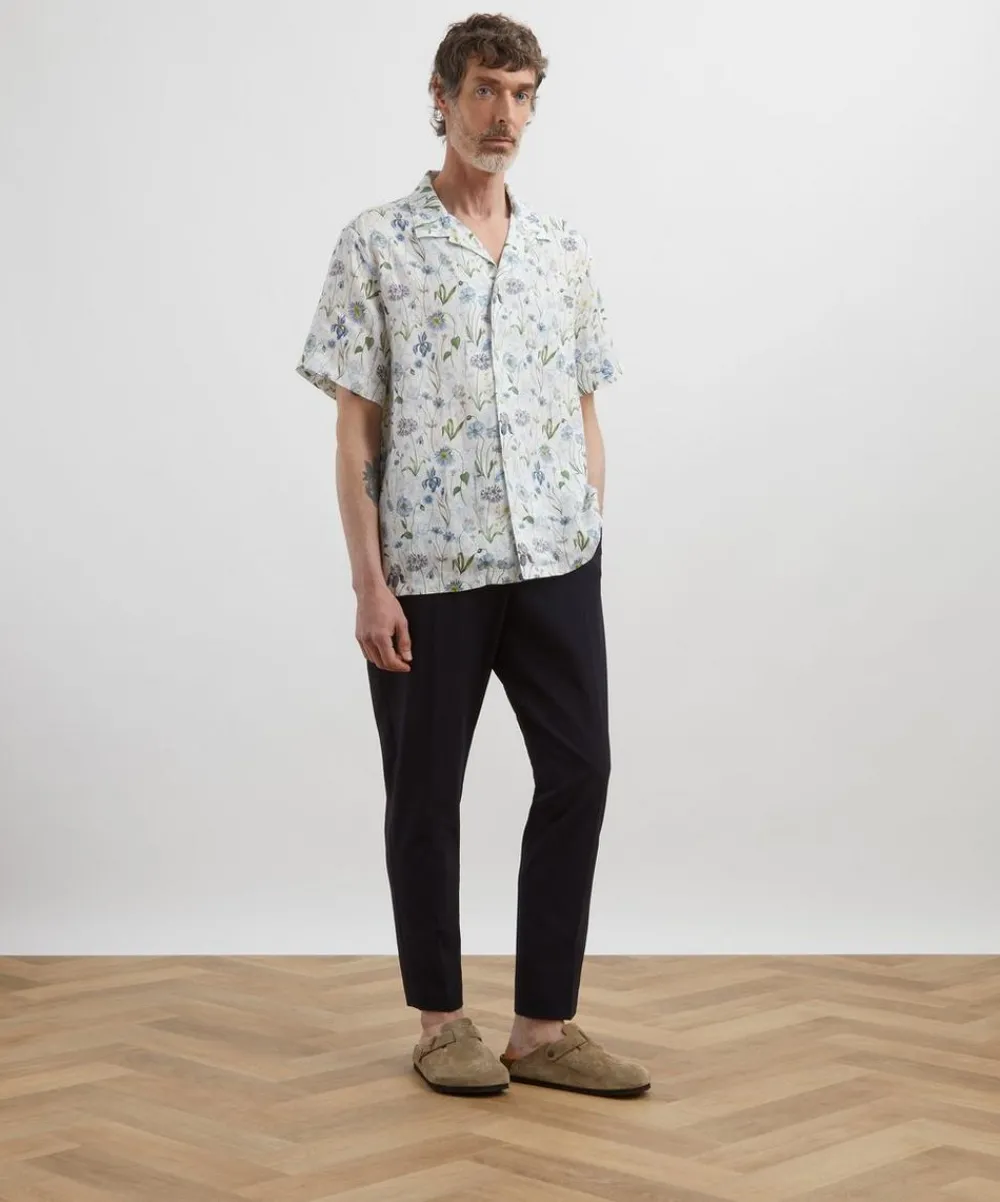 Liberty Shirts^Cuban Collar Hemp Shirt in Meadow Muse