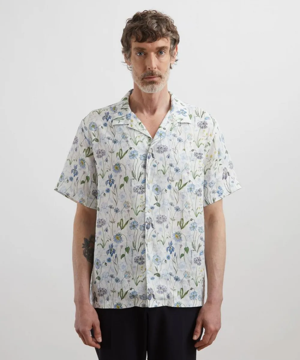 Liberty Shirts^Cuban Collar Hemp Shirt in Meadow Muse