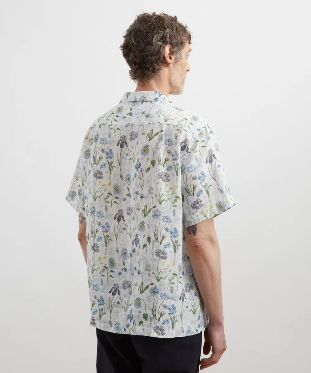 Liberty Shirts^Cuban Collar Hemp Shirt in Meadow Muse