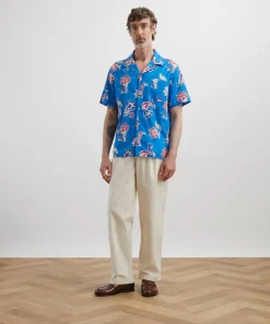 Liberty Shirts^Cuban Collar Tana Lawn™ Cotton Shirt in Leighton’s Mural