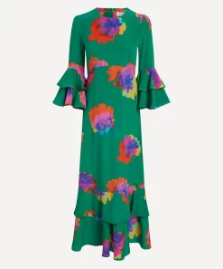 Liberty Dresses^Cunningham Silk Crepe de Chine Gala Maxi Dress