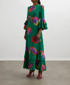 Liberty Dresses^Cunningham Silk Crepe de Chine Gala Maxi Dress