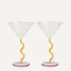 &Klevering Glass & Drinksware|Kitchen^Curve Caramel Coupe Glasses Set of Two
