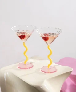 &Klevering Glass & Drinksware|Kitchen^Curve Caramel Coupe Glasses Set of Two