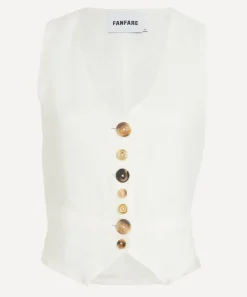 FANFARE Coats & Jackets^Daphne Linen Waistcoat