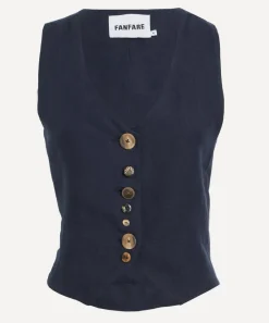 FANFARE Coats & Jackets^Daphne Linen Waistcoat