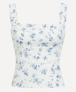 Reformation Tops^Darci Orlaya Floral Linen Top