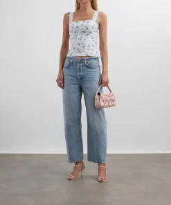 Reformation Tops^Darci Orlaya Floral Linen Top