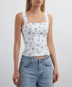 Reformation Tops^Darci Orlaya Floral Linen Top