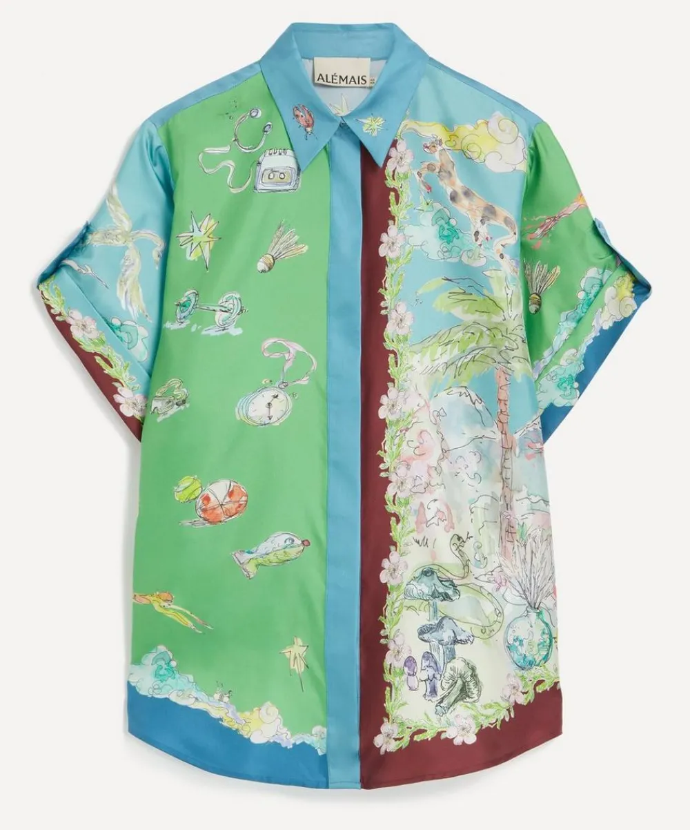 ALÉMAIS Tops^Daria Silk-Twill Shirt