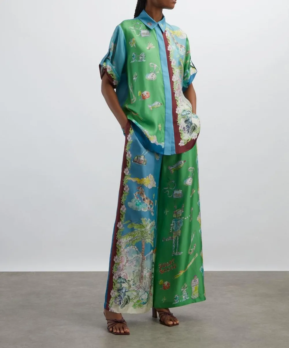 ALÉMAIS Tops^Daria Silk-Twill Shirt