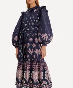 FARM Rio Dresses^Dark Blue Ainika Martina Midi-Dress