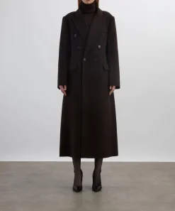 Victoria Beckham Coats & Jackets^Dark Chocolate Double-Faced Overcoat
