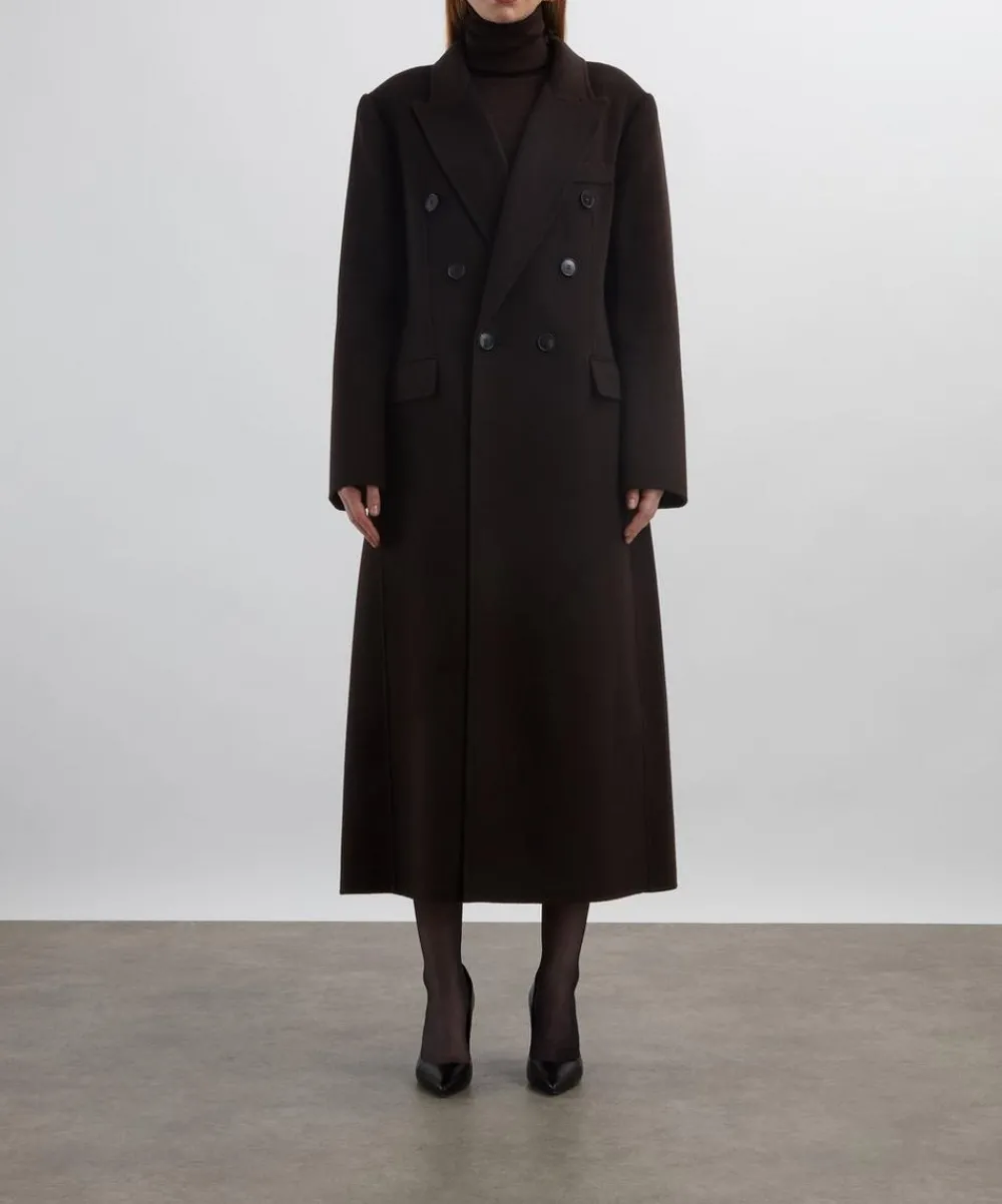 Victoria Beckham Coats & Jackets^Dark Chocolate Double-Faced Overcoat