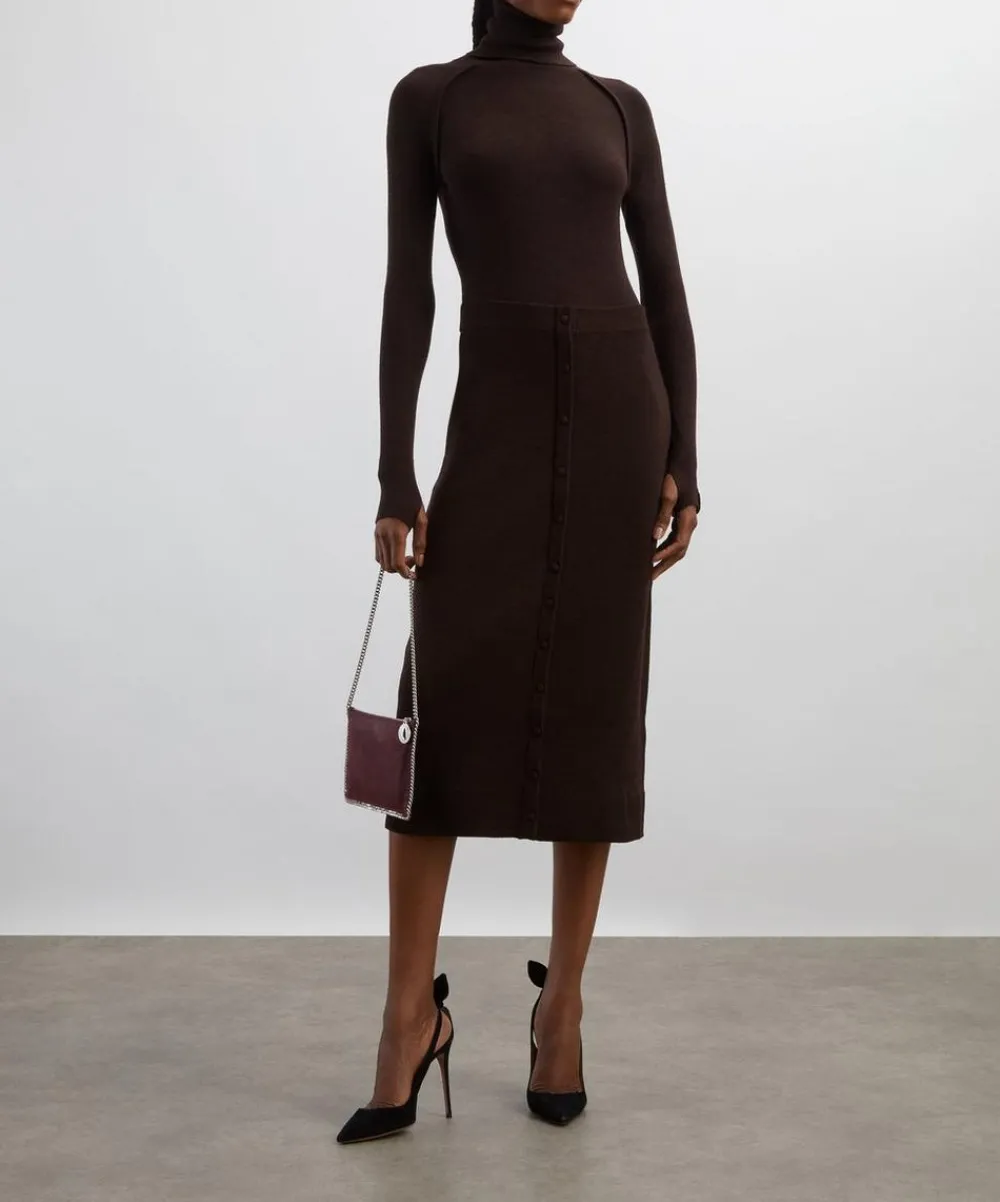 Victoria Beckham Tops^Dark Chocolate High-Neck Top
