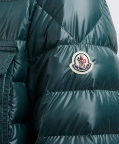 Moncler Coats & Jackets^Dark Green Chamberly Down Shirt Jacket