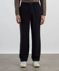 Frame Trousers^Dark Navy Wool Easy Trousers
