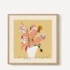 PSTR Studio Wall Art^Das Rotes Rabbit Flowers Framed Print