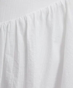 Peachy Den Skirts^Deba Seersucker Porcelain Midi Skirt