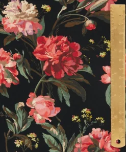 Liberty Fabrics Crepe De Chine|Classic Tana Lawn^Decadent Blooms Crepe de Chine