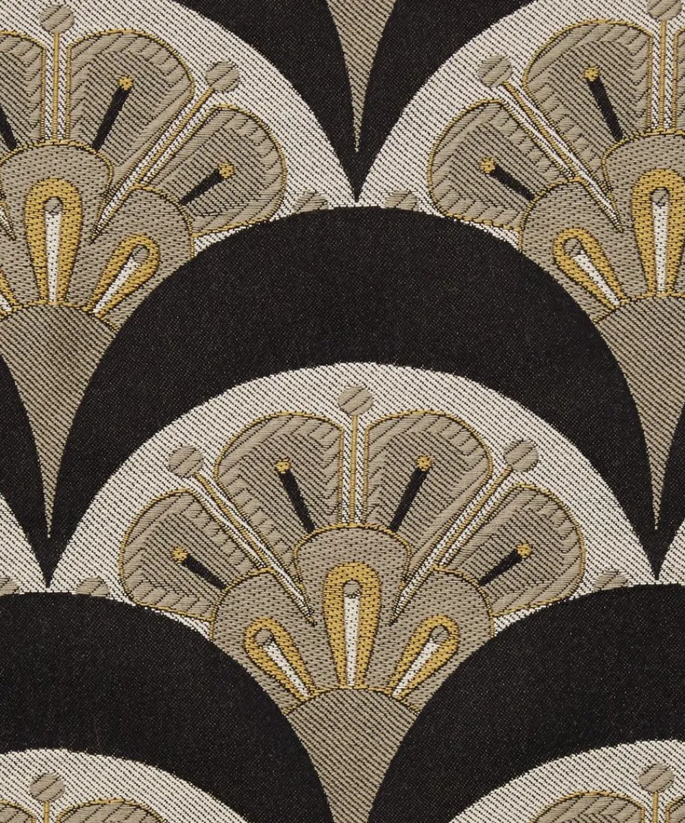 Liberty Interiors Furnishing Fabrics^Deco Scallop Multi Jacquard in Pewter Dark