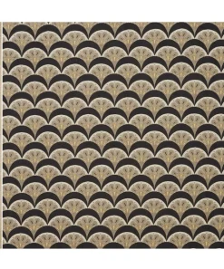 Liberty Interiors Furnishing Fabrics^Deco Scallop Multi Jacquard in Pewter Dark