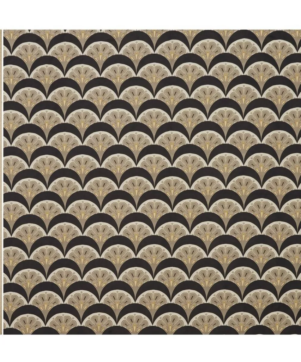 Liberty Interiors Furnishing Fabrics^Deco Scallop Multi Jacquard in Pewter Dark