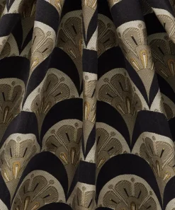 Liberty Interiors Furnishing Fabrics^Deco Scallop Multi Jacquard in Pewter Dark