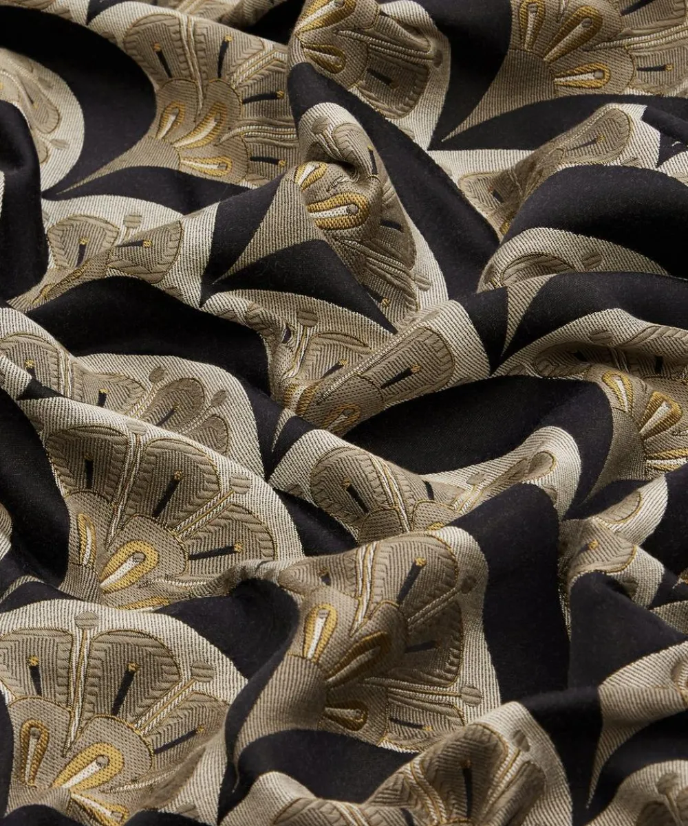 Liberty Interiors Furnishing Fabrics^Deco Scallop Multi Jacquard in Pewter Dark