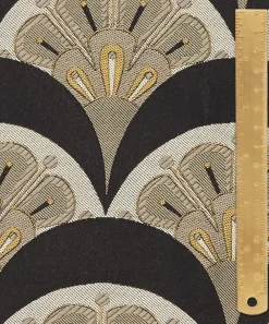 Liberty Interiors Furnishing Fabrics^Deco Scallop Multi Jacquard in Pewter Dark