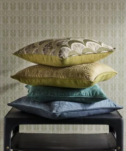 Liberty Interiors Furnishing Fabrics^Deco Scallop Multi Jacquard in Lichen