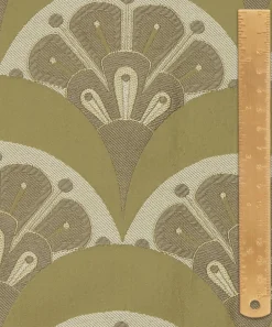 Liberty Interiors Furnishing Fabrics^Deco Scallop Multi Jacquard in Lichen