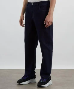Folk Jeans^Deep Indigo Slub Barrel Leg Jeans