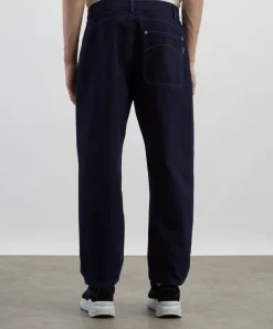 Folk Jeans^Deep Indigo Slub Barrel Leg Jeans