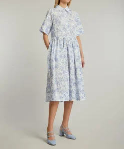 Liberty Dresses^Delft Lagoon Tana Lawn™ Cotton Gallery Shirt Dress