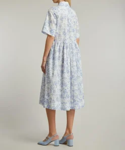 Liberty Dresses^Delft Lagoon Tana Lawn™ Cotton Gallery Shirt Dress