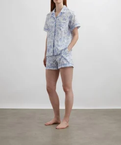 Liberty Sleepwear^Delft Lagoon Tana Lawn™ Cotton Short Pyjama Set